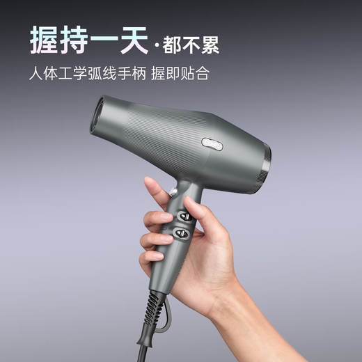 CONFU high-speed hair dryer high-power hair salon and barber shop special professional high-wind household plasma constant temperature hair dryer holiday gift K1 gray