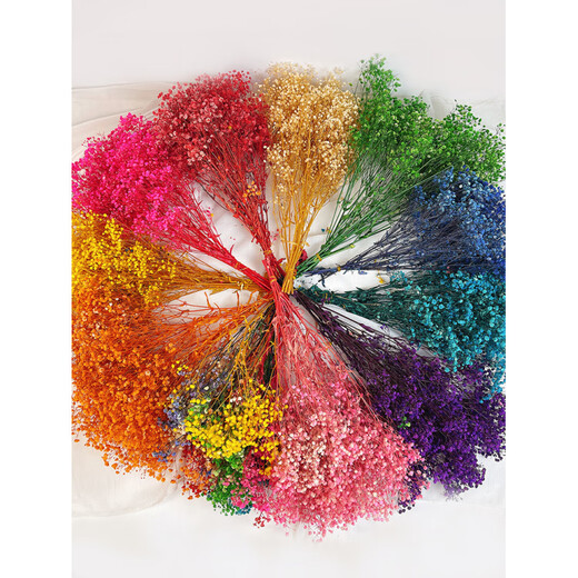 Jatu Dace Festival Dried Flowers Everlasting Gypsophila Real Flowers Home Wedding Decoration Flower Arrangement Window Soft Decoration Landscaping Dream Star Yunnan Straight Everlasting Gypsophila Light Pink About 420g