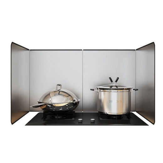 Vinoa kitchen oil baffle gas stove foldable high temperature resistant stainless steel cooking oil splash smoke fireproof heat insulation baffle high 30 deep 30 scrap modification parts