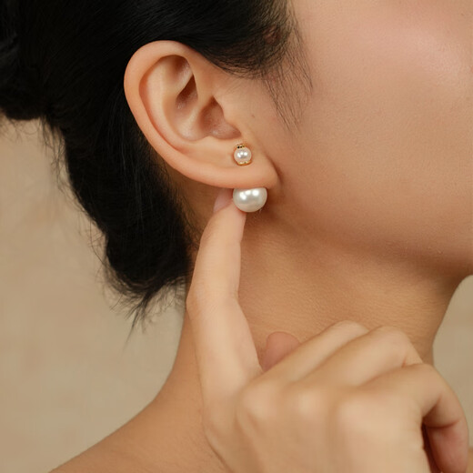 Fellala (fallala) double-sided pearl earrings, high-end, light luxury imitation pearl earrings, earrings, gifts for best friends and girlfriends during festivals, same style in shopping malls