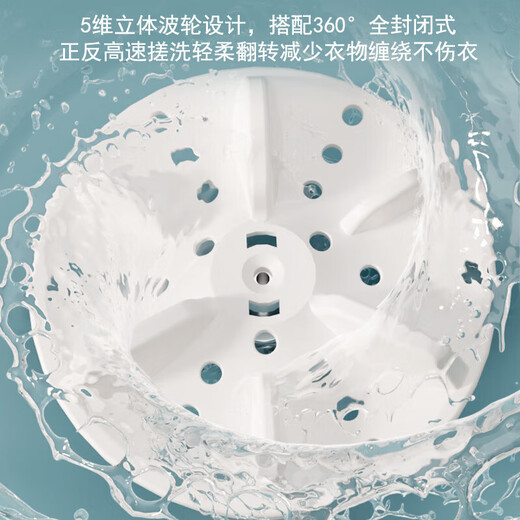 Xiaomi Eco Chain Wireless 2L Large Capacity Mini Double Cup Laundry Cup Special Washing Machine for Underwear and Underwear Small Portable Washing Socks White Machine + Double Tubes One White and One Blue