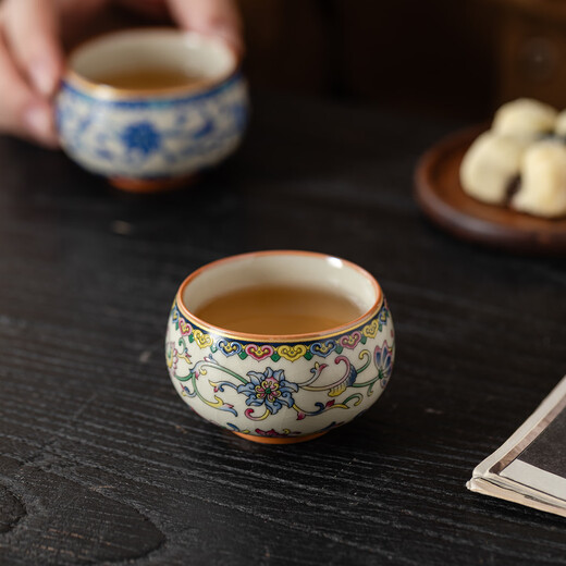 Xinyu Li Ru Kiln Tea Cup Ceramic Master Cup Personal High-end Souvenir Father's Birthday Gift Men's and Women's Souvenirs