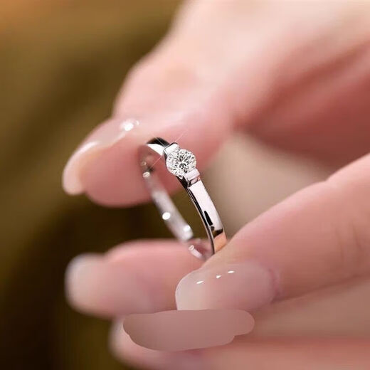 Everlasting Leaf Phoenix 999 Platinum pt950 Moissanite Ring Halo Simple Elegant Proposal Diamond Ring Women Platinum 9 Hong Kong Code Standard