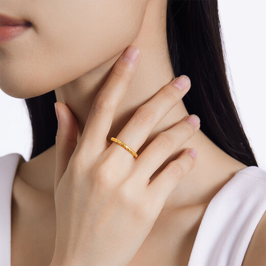 China Gold (CHINA GOLD) carved plain ring ancient method ring price approx. ring (15 rings) 3.36g