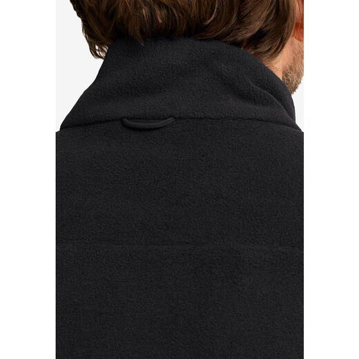 JackWolfskin new fleece vest men's breathable, wear-resistant, windproof, lightweight, fashionable, casual and warm fleece jacket black S