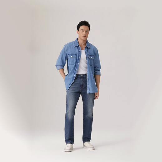 Levi's Levi's 25th new men's American casual Clean Fit 541 loose tapered jeans, floral blue 32 (32)