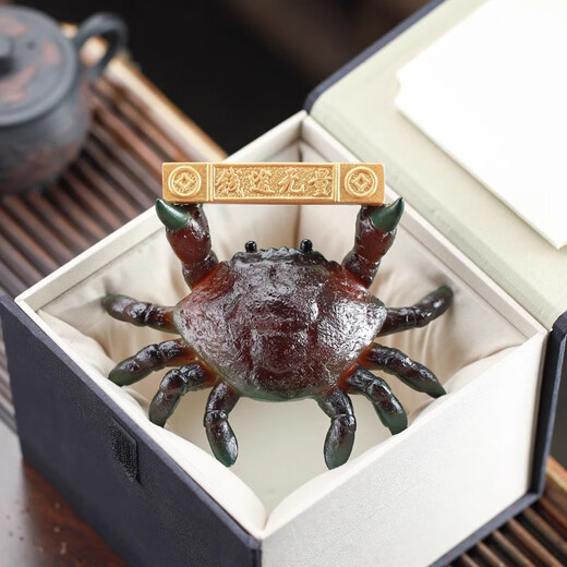Xixi Taitai tea pet ornaments change color when exposed to water Qiantu Wuliang creative personality crab kung fu tea set tea play fun tea ceremony accessories Qiantu Wuliang color changing crab