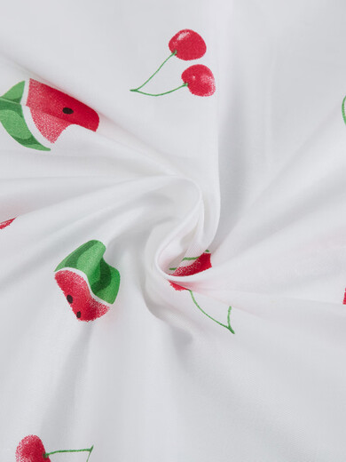 Hall 3 Pure Cotton Fabric Baby Printed Bedding Fabric Children's Cartoon Bed Sheet Pillow Case Quilt Cover Curtain Fabric Children's Fabric Cherry Blossom Blue Bottom Half a Meter Price