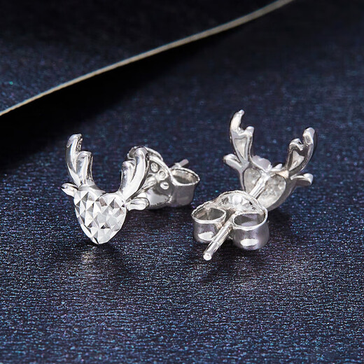 Beijing Gold Trading Center Co., Ltd. Platinum Earrings Yi Lu You You Earrings as a gift for your girlfriend as a gift, about 1.40g