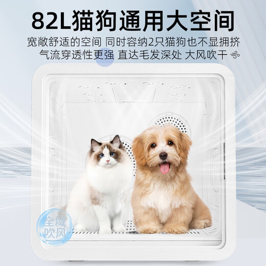 Caja de secado inteligente para mascotas, secador automático para gatos, secador de pelo para baño de perros, caja de secado para mascotas de 82L, modelo estándar