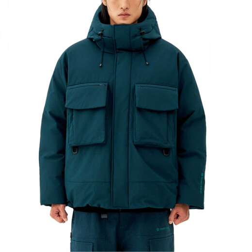 KOLON SPORT Fishing Warm Solid Color Classic Long Sleeve Down Jacket Men's Charcoal M