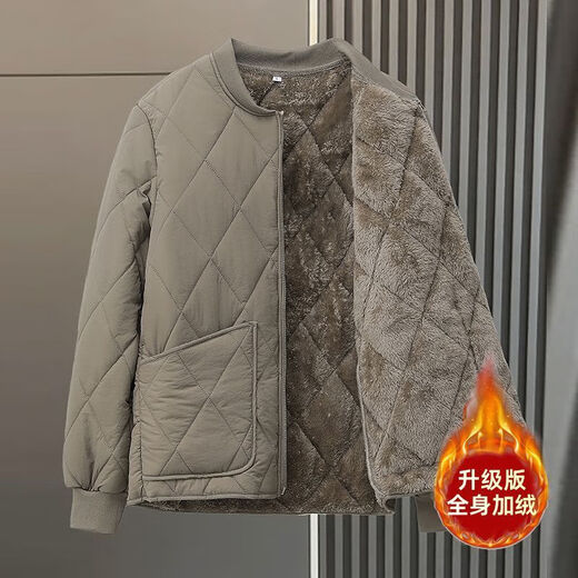 Plus velvet and thickened inner lining cotton-padded jacket for men in autumn and winter, warm cotton-padded jacket for junior and high school students, school uniforms, artifact down jacket, black XL 120-140Jin Jin is equal to 0.5 kg