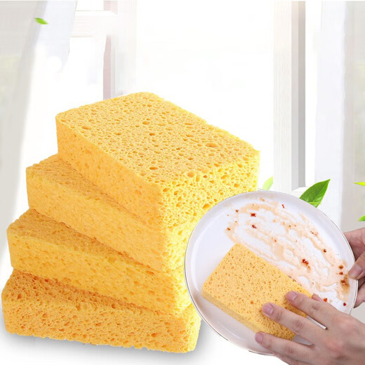 Miaomei sponge rag, scouring pad, cleaning dishcloth, non-stick oil, dishwashing kitchen dishwashing decontamination sponge block, 3 pieces