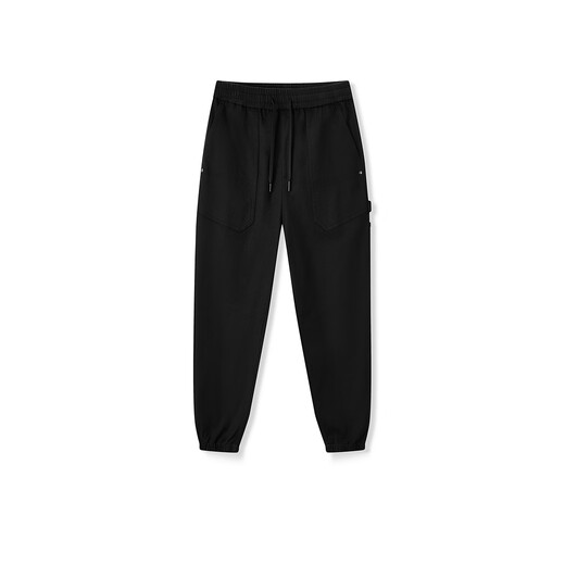 Semir casual pants men's winter brushed overalls fashion simple loose leg elastic waist trousers 101724127126