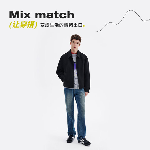 NVG YOUNG Italian small sailing casual lapel woolen coat men's autumn versatile suede off-shoulder loose jacket