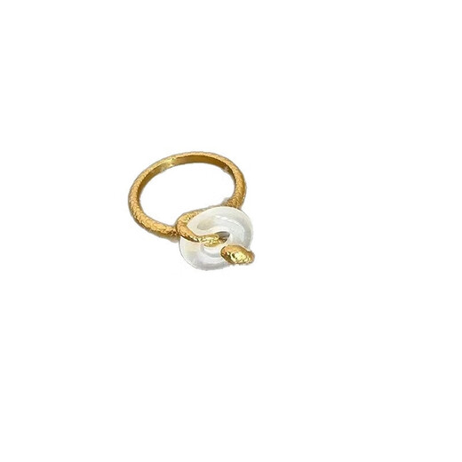 New retro small spirit snake winding peace buckle ring temperament snake year good luck niche design tail ring ring spirit snake peace buckle ring 1