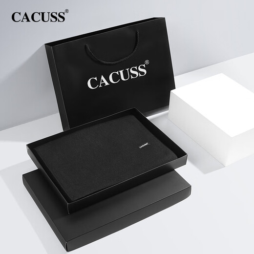 CACUSS wool scarf men's autumn and winter high-end warm scarf for dad's New Year's birthday gift gift box