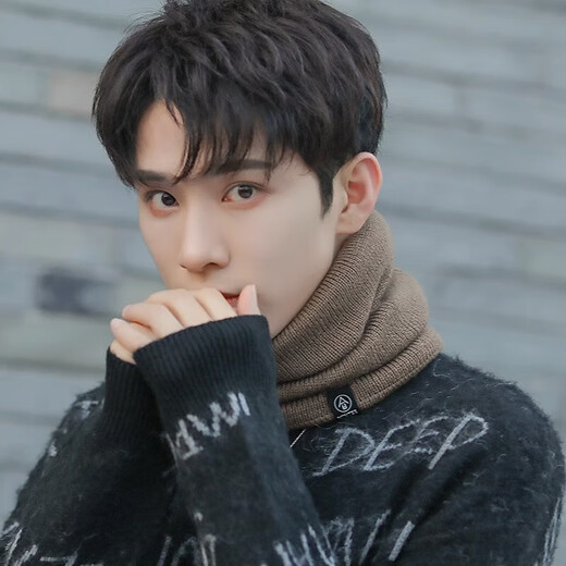 Cheguimu warm neck scarf for men and women winter neck protection against wind and cold cycling cold protection neck protection mountaineering mask scarf coffee color