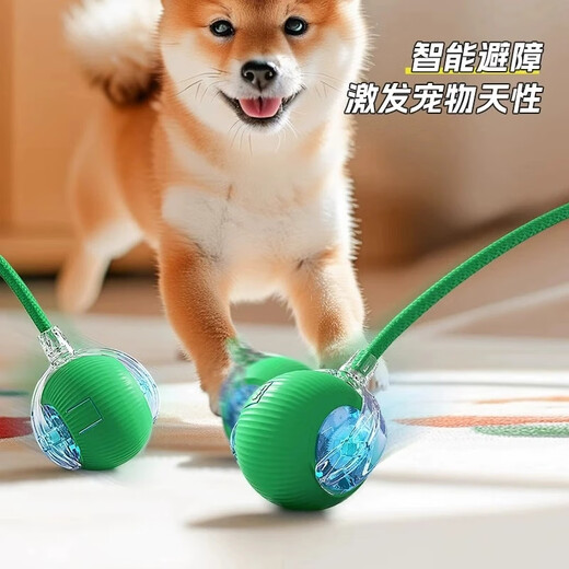 Hanhan Paradise Dog Toy Bite-Resistant Ball Automatic Dog-Amusing Artifact Self-Happiness Relief Pet Electric Puppy Intelligent Elastic Dog Walking Ball
