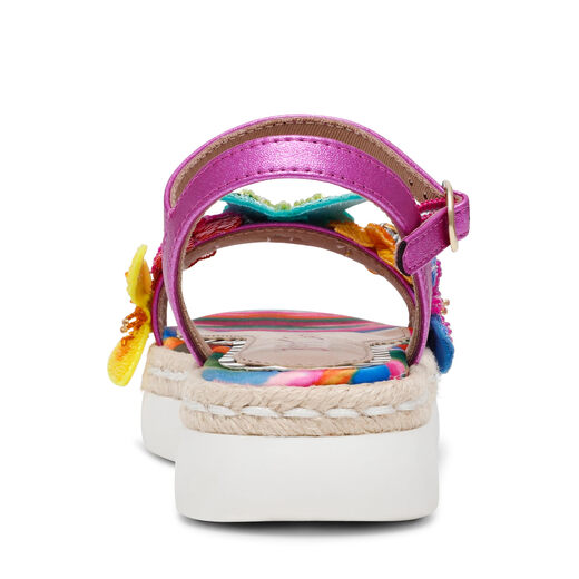 Betsey johnson girls emery fisherman sandals fuschia multi 5 big kids