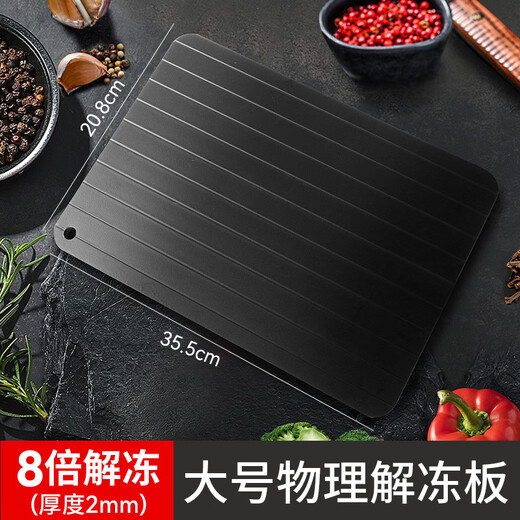 Qinhuo quick thawing plate household kitchen steak ice melter seafood thawing plate aluminum alloy thawing chopping board thawing plate small size 23*16.8*0.2cm plastic packaging