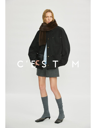 C EST M丨M1U style show intellectual style Exquisite and elegant wool pleated midi skirt & bud shorts Cuban brown green (shorts) S Ready in stock