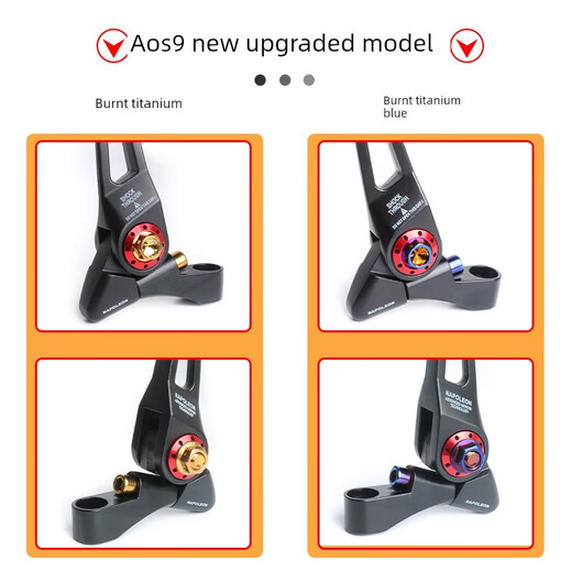 如驰适用于本田Shark Scr125改装后视镜高清大视场反射器Aos9倒立后视 升级款【AOS9烧钛金/蓝光镜面】