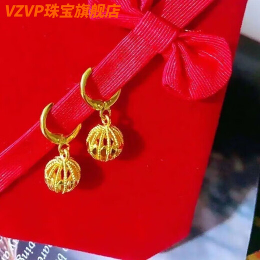 VZVP old phoenix earrings for women, Wangfu transfer bead-like earrings, versatile gift for mom, Year of the Dragon Dafa Linglong//Earrings of the same style as Fat Donglai 2.1g Only 18 pieces of Fat Donglai left