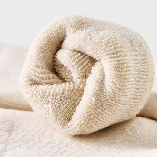 Tongtai (TONGTAI) baby socks winter baby mid-tube socks children's terry socks boys and girls boneless socks baby socks yellow 0-6 months