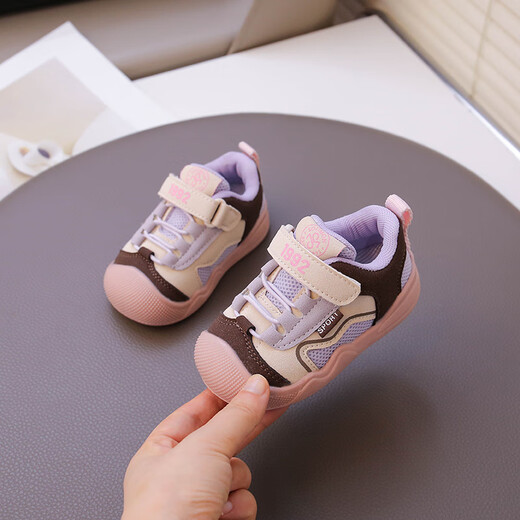 Tyrannis Season New Infant Soft Sole Non-Slip Toddler Shoes 0-1-3 Years Old Boy Casual Shoes Girls Shoes 4 Pink 22_Inner Length 14.0cm