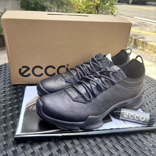 Aibu ECCO business men's shoes new casual trail versatile lightweight outdoor classic shoes 25th anniversary edition black 40