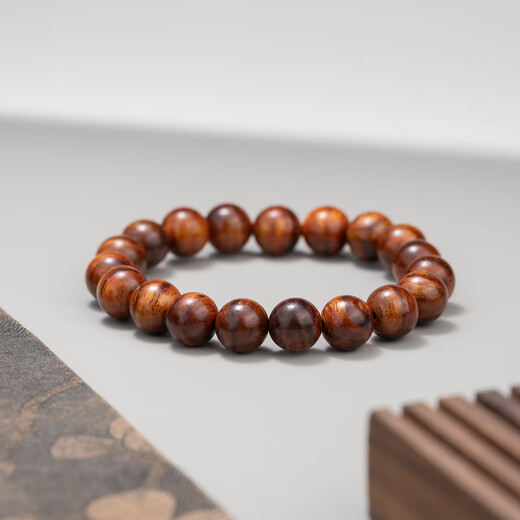 仙源海南黄花梨10mm单圈手串圆珠素串弹力绳中性木质文玩生日纪念日