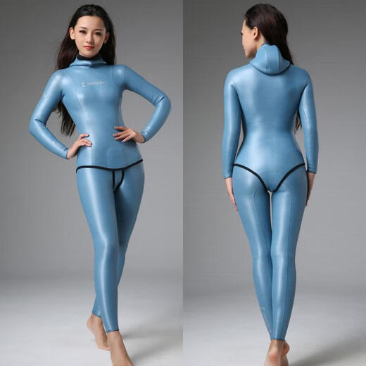 Bestdive Freediving Suit Separate Men's and Women's Wetsuits 25mm Classic Color Weilan Super Stretch Long Sleeve Split - Without Hat One Size 1.5mm Pants