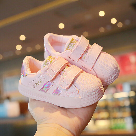 Terranis Yangma recommends baby spring and autumn shoes 0-1-3 years old infants and young children soft-soled toddler white shoes for girls with small plates off-white 17_inner length 12.5cm