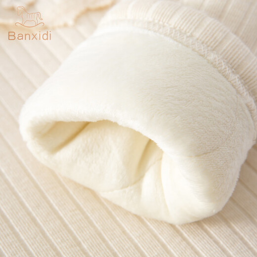 Banxidi girls long-sleeved T-shirt winter new style velvet quilted baby clothes autumn and winter children's clothing tops children's bottoming shirt pink 100