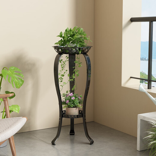 Anya European-style iron balcony flower stand flower pot multi-layer living room indoor and outdoor green radish and spider orchid flower pot stand thickened flower stand