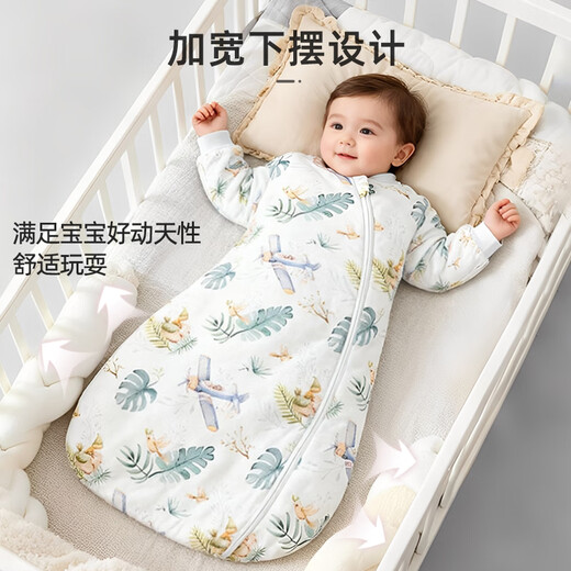 9i9 Baby Sleeping Bag Autumn and Winter Thickened Constant Temperature Baby Class A Pure Cotton All-in-One Children's Anti-Kick Quilt A114 Fairy