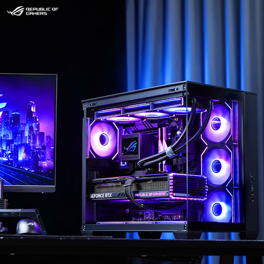 ASUS Ryzen 9950X3D/9800X3D host RTX5070Ti/5080/5090 host Thousand-frame e-sports rog family bucket host game desktop assembly computer complete machine Ryzen 9 9950X3D+RTX5080丨Configuration six