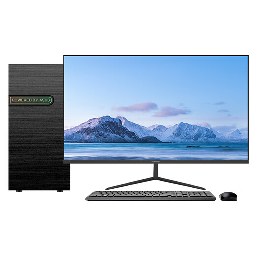 ASUS office computer i3 13100F commercial office home learning and entertainment desktop computer assembly computer host DIY complete machine configuration 1 i3 9100F+8G+256G host + 23.8-inch monitor