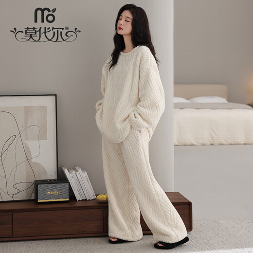 Modal Couple Pajamas Zodiac Year Women's Red Coral Velvet Suit Winter Home Clothes Men's Thickened Festive Wedding Suit Red + Male (With Pocket) M (80-100Jin Jin equals 0.5kg)