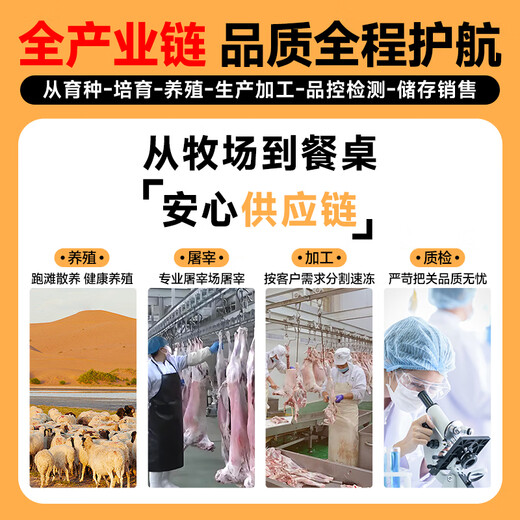 Miyang Sheep Ningxia Salt Flat Free Range Lamb Fresh Cut Whole Half Lamb Net Weight 10Jin Jin is equal to 0.5kg Whole Fresh Gift Box Directly from the Source
