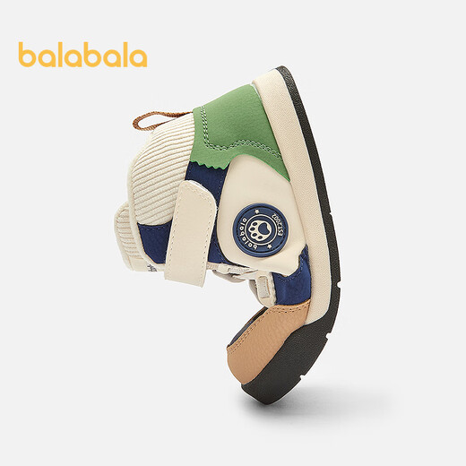 Balabala children's shoes children's sneakers for boys and girls toddler shoes 2025 autumn and winter plus velvet casual shoes trend 209425145207