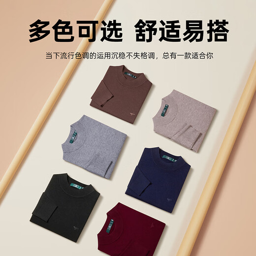 Septwolves wool sweater autumn and winter warm and cold-proof 100% sheep wool sweater men's sweater casual tops men's clothing