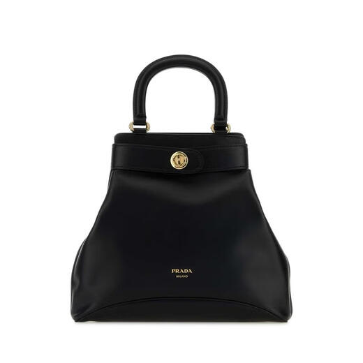 PRADA SS25 Luxury Women RADA CAREY Black Leather Medium Handbag BLACK One Size