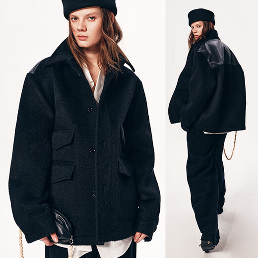 IN YASAKO Letters from the Desert Shirt-style safari style retro camel velvet jacket short jacket jazz black (pre-sale) S