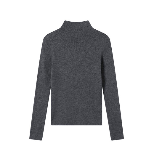 Made in Tokyo, 100% woolen sweater, sweater, women's turtleneck bottoming sweater 25 autumn and winter new style, high-grade floral gray M