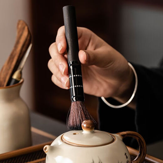 Nitu Ru Kiln Tea Ceremony Six Gentlemen Tea Clips Tea Pens Teaspoon Tea Knife Accessories Tea Supplies Six-piece Set Tools Ru Kiln Fuzhu Six Gentlemen