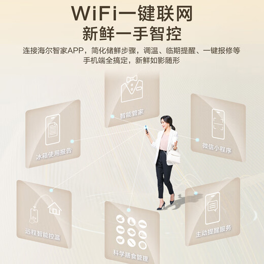 Холодильник Haier 491L белый французский многодверный 594MM ультратонкий встроенный с нулевым расстоянием первого уровня с переменной частотой и воздушным охлаждением, с сухим и влажным хранением, бытовой большой емкости BCD-491WGHFDB5WFU1