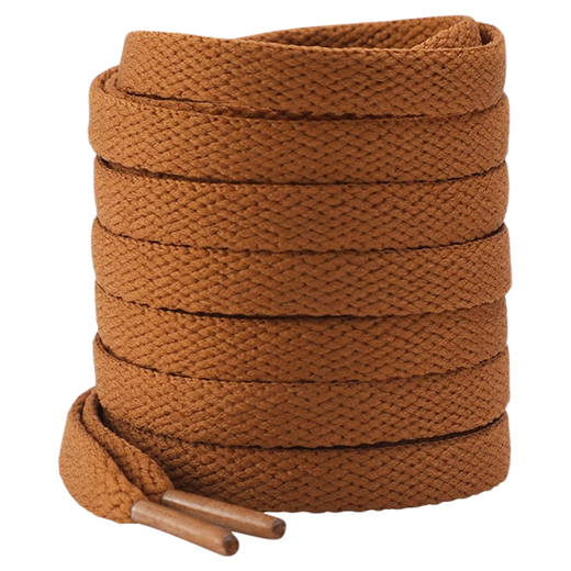 Brown shoelaces for men and women Air Force One wheat color sneakers khaki yellow brown coffee flat shoelace rope double layer flat-diamond style black 1 pair 120cm