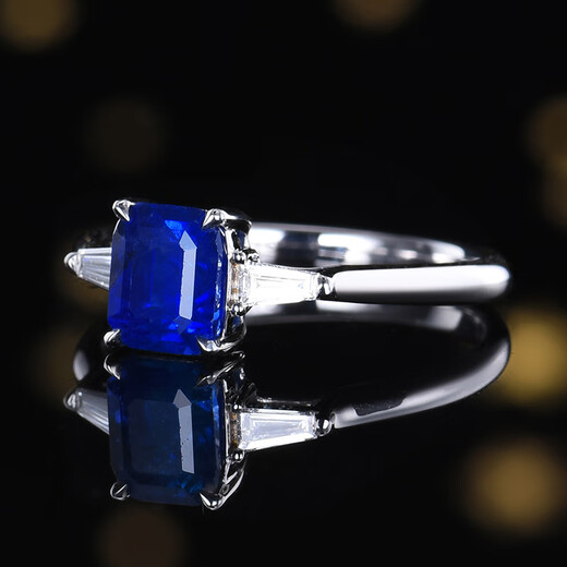 HEEKAIYI Sapphire Ring for Women Royal Blue 18k Gold Diamond Ring Chinese Valentine's Day Birthday Gift for Wife and Girlfriend Selected 1.71 carat/royal blue 1.71 carat The ring can be changed, contact customer service